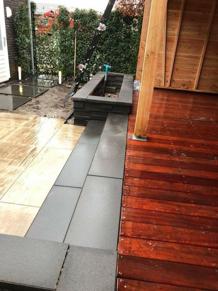 een mooie overkapping van Douglas hout